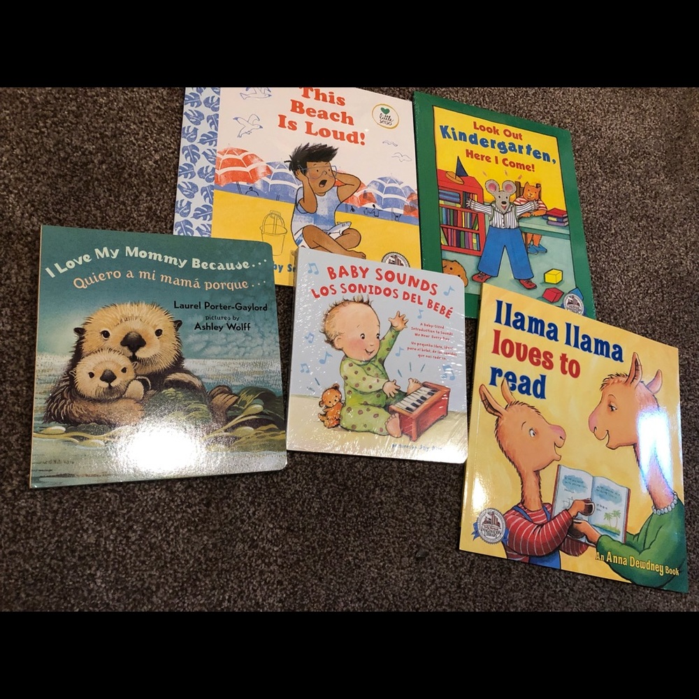 Children’s kids picture story board book bundle lot paperback llama Dewdney